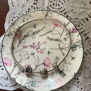 Pandora bracelet and 3 Pandora charm